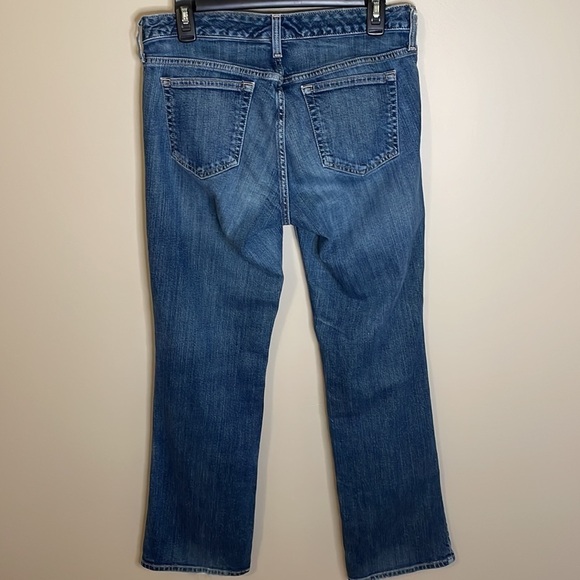 EDDIE BAUER 6 Medium Wash Curvy Barely Boot Denim Jeans Retro Casual Everyday - Picture 2 of 11